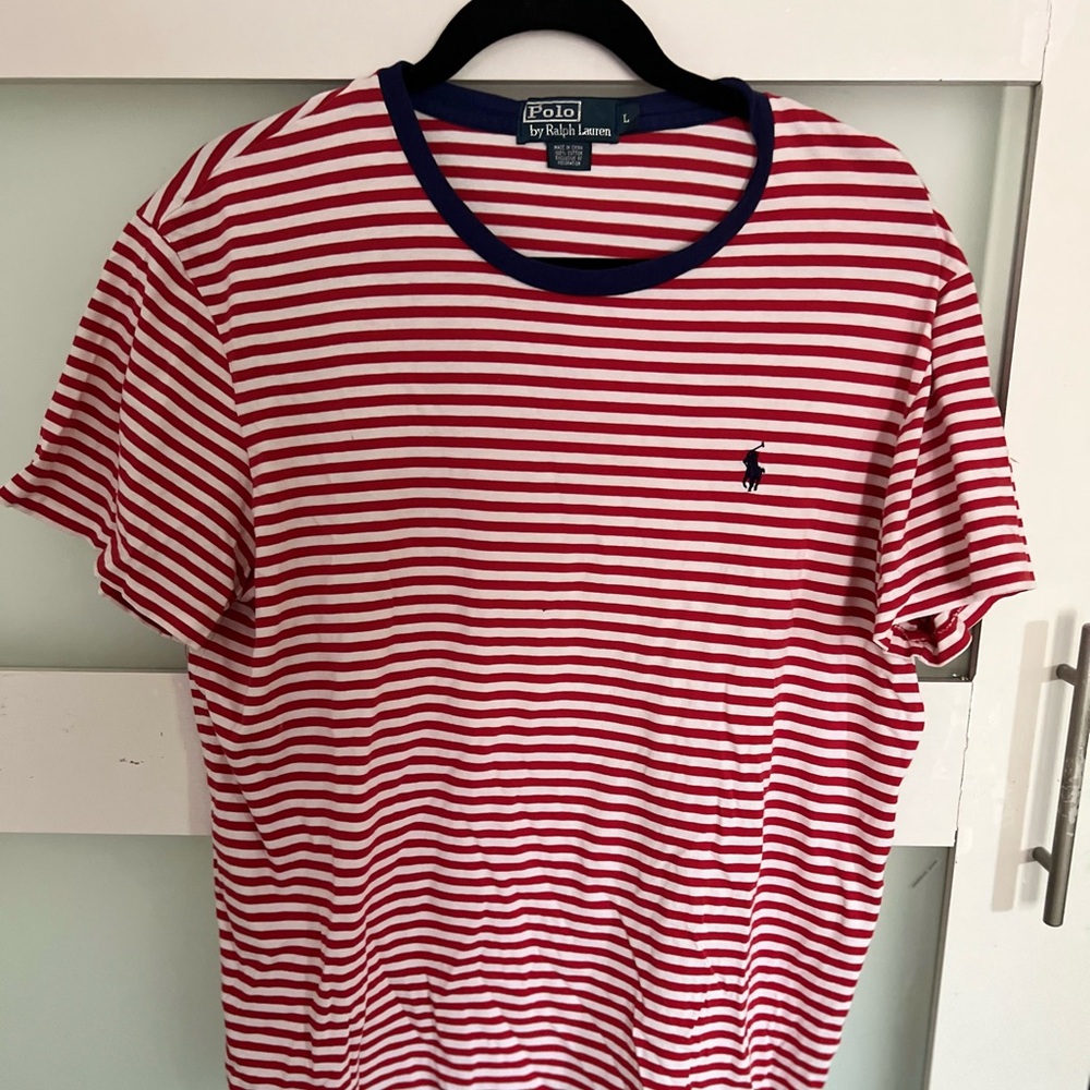 Polo Strip Red/White shirt